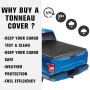 [US Warehouse] Pickup Soft 3-folding Tonneau Cover for Dodge 2002-2018 Ram 1500 / 2003-2018 Ram 2500/3500 Size: 6.5-FT Bed